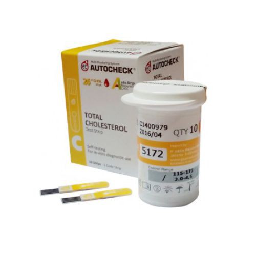 Strip Kolesterol Cholesterol Autocheck tube isi 10pcs OJ