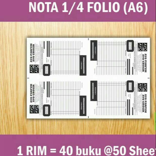 Jual Nota Bon Invoice Kwitansi Surat Jalan Rangkap 4 Size 1 4 Folio Shopee Indonesia