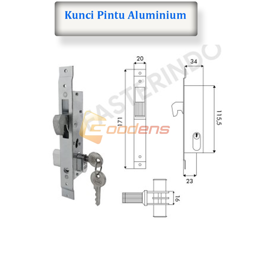 Door Lock 41054 41055 Body Kunci Pintu Kunci Pintu Aluminium