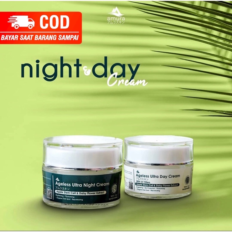AMURA CREAM (Night & Day Cream) & Toner Krim Malam Krim Siang Sabun