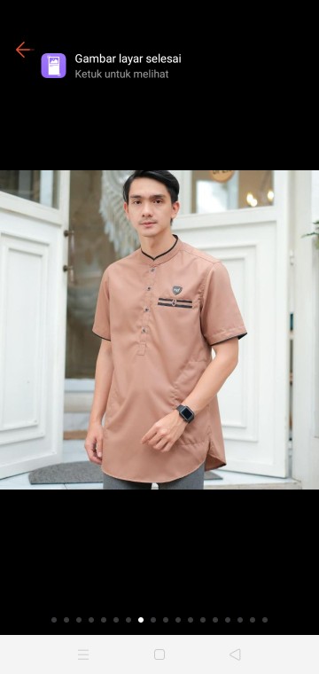 Kemeja Batik Koko Kombinasi Prada Terbaru