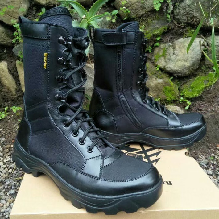 Sepatu Pdl Haka Weba BROTRHER Kulit Sapi Asli Sepatu PDL Tni Polri Security Satpam Sepatu Boots Pria