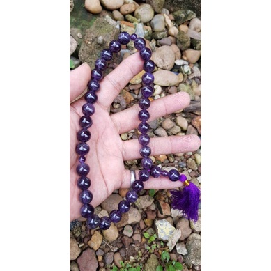 tasbih batu kecubung natural