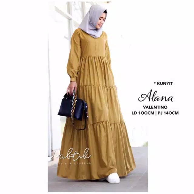 Dress wanita kekinian/ fashion wanita termurah/ Alana maxi /COD