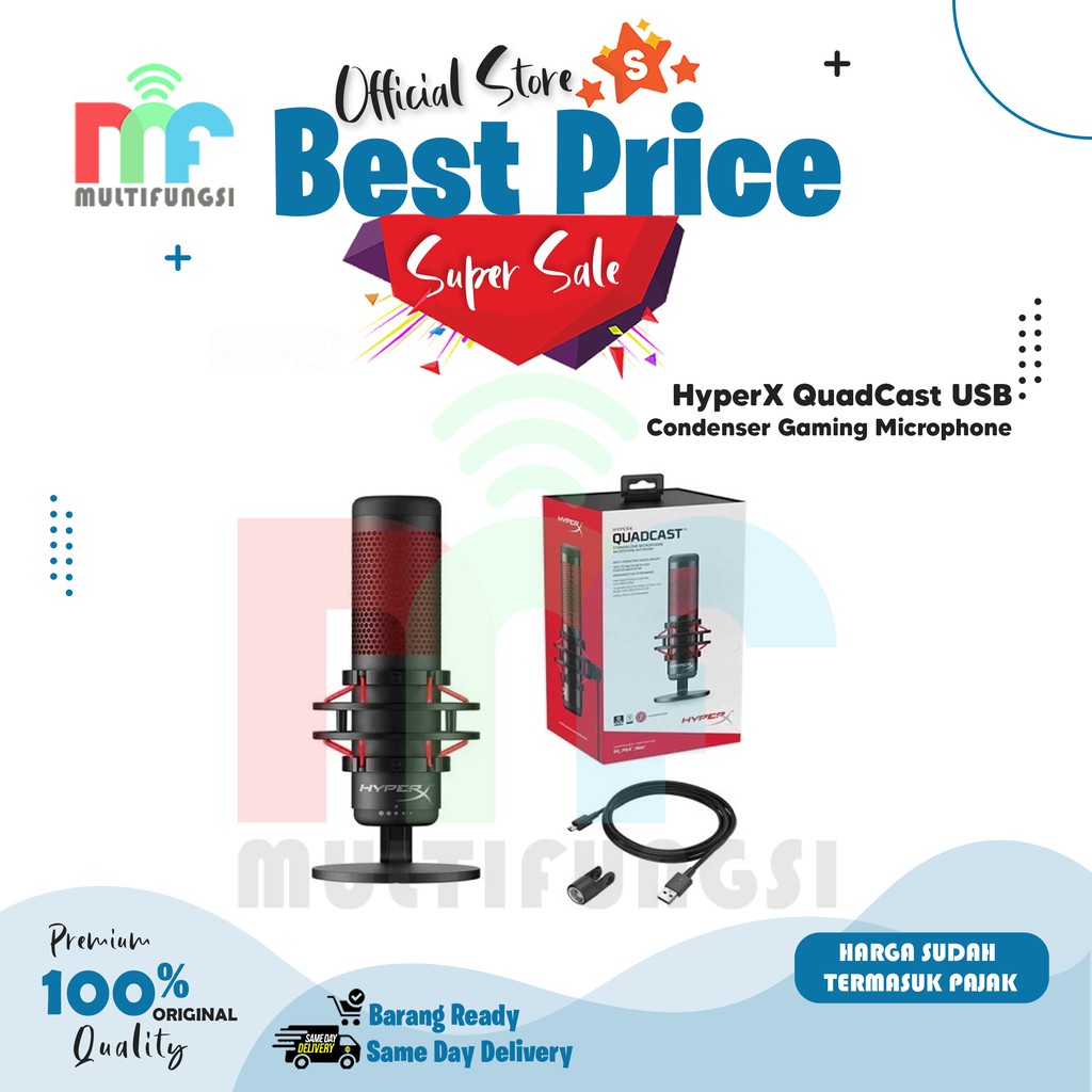 HyperX QuadCast USB Condenser Gaming Microphone