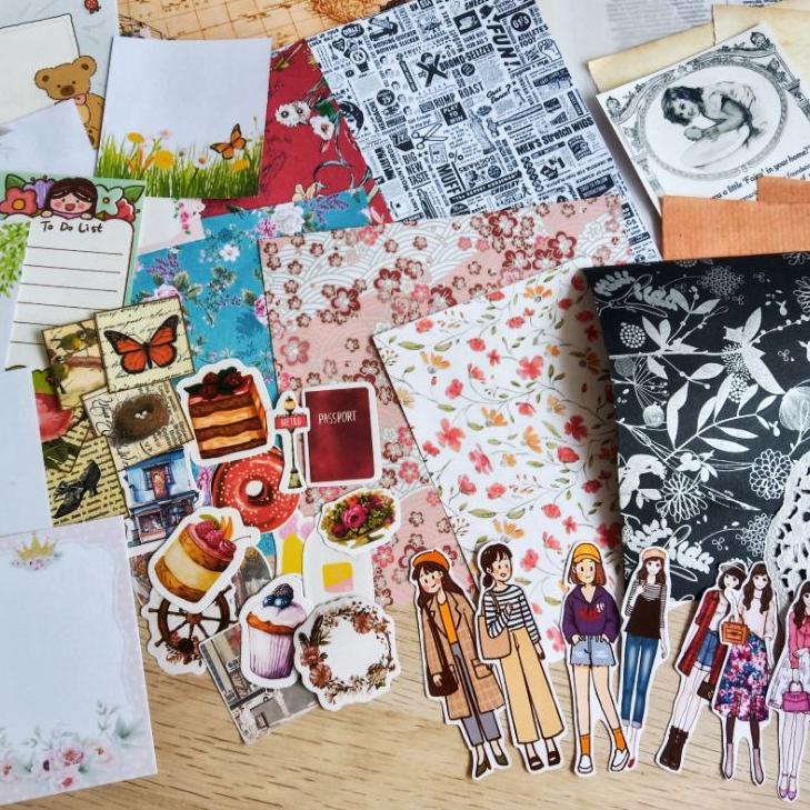 

WWSQ Journal kit journaling kit aehetic junk journal scrapbook bundle aesthetic 85-165 pcs ++ ➳ 81