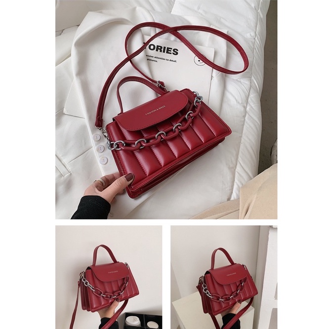 Satu7an T225 Tas Selempang Wanita Fashion Korea Style Tas Wanita Tas Import Tas Rantai Sling Bag PU