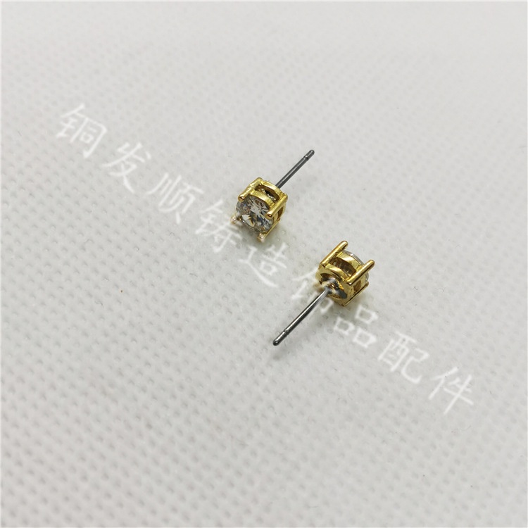 Anting Tusuk Aksen Zircon Untuk Wanita