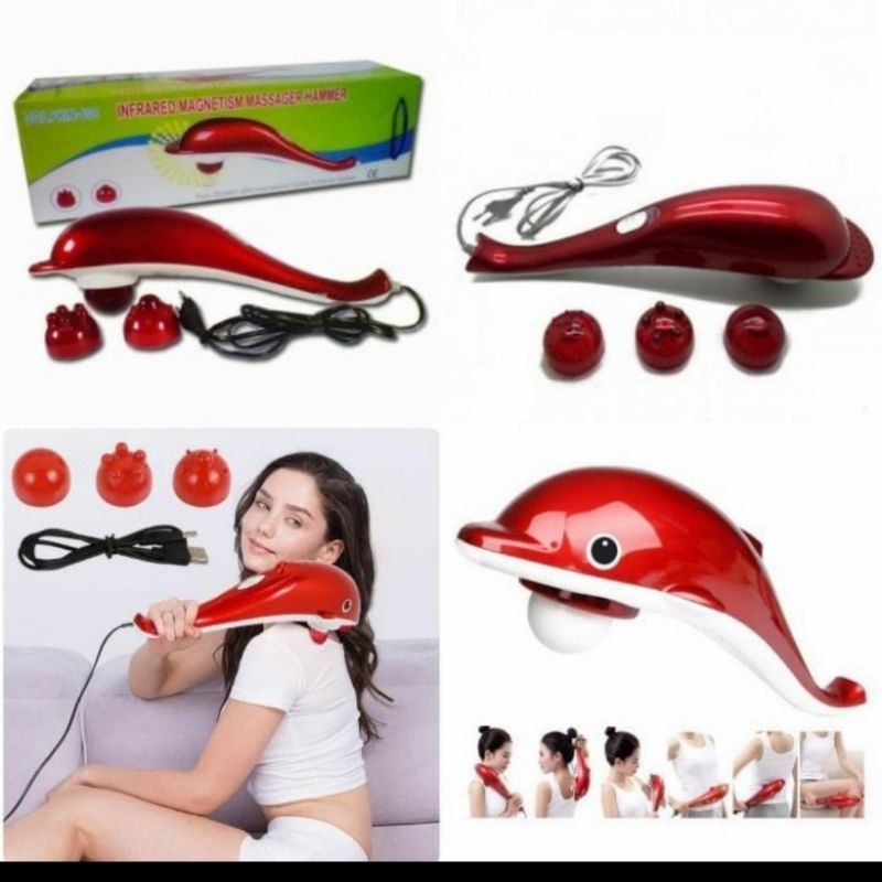 Alat Pijat Dolphin 6in1 Dolphin Massage Hand Massage / Alat Pijat Elektrik Infrared