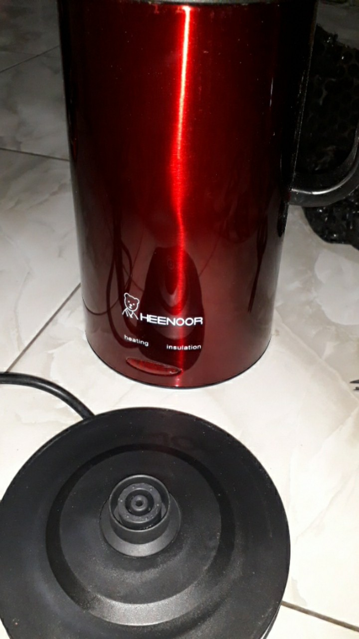 Heenoor Teko Listrik/mug Pemanas Air Stainless Steel 304 Tahan Panas Pembuat Kopi Teh Hn-28 2l