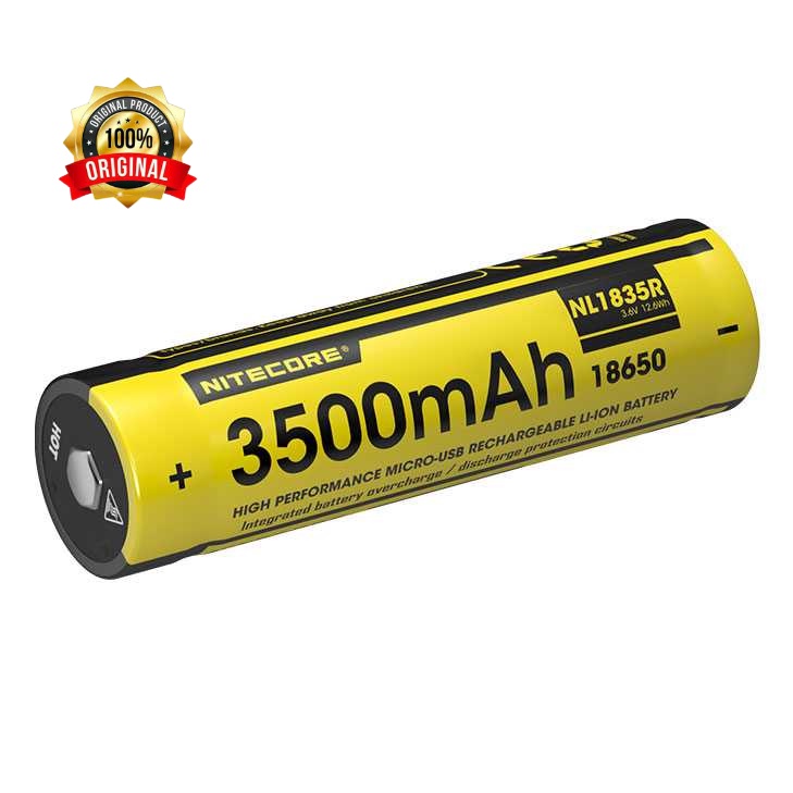 NITECORE 18650 Micro USB Rechargeable Li-ion Battery 3500mAh - NL1835R