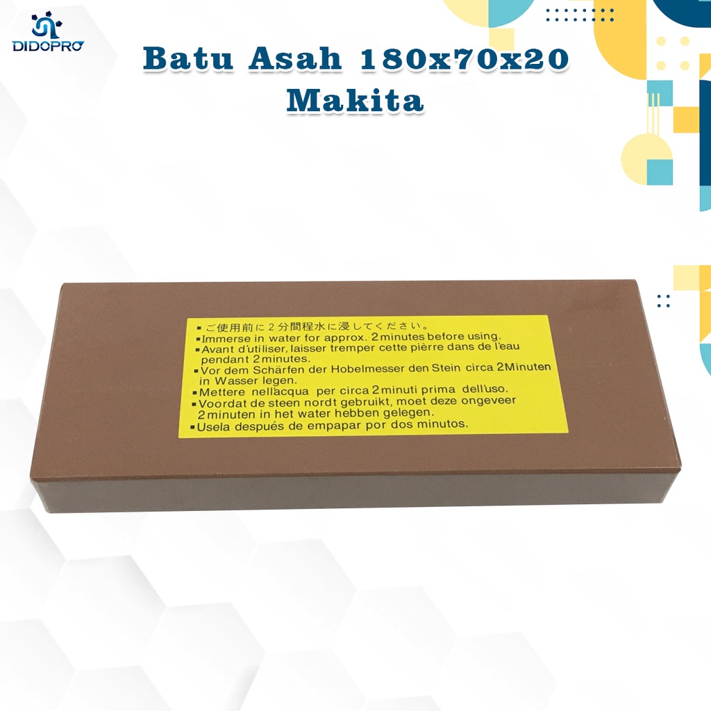 Batu Asah Pisau MAKITA 180 x 70 x 20 mm Grit1200 Batu Asahan Pengasah Pisau