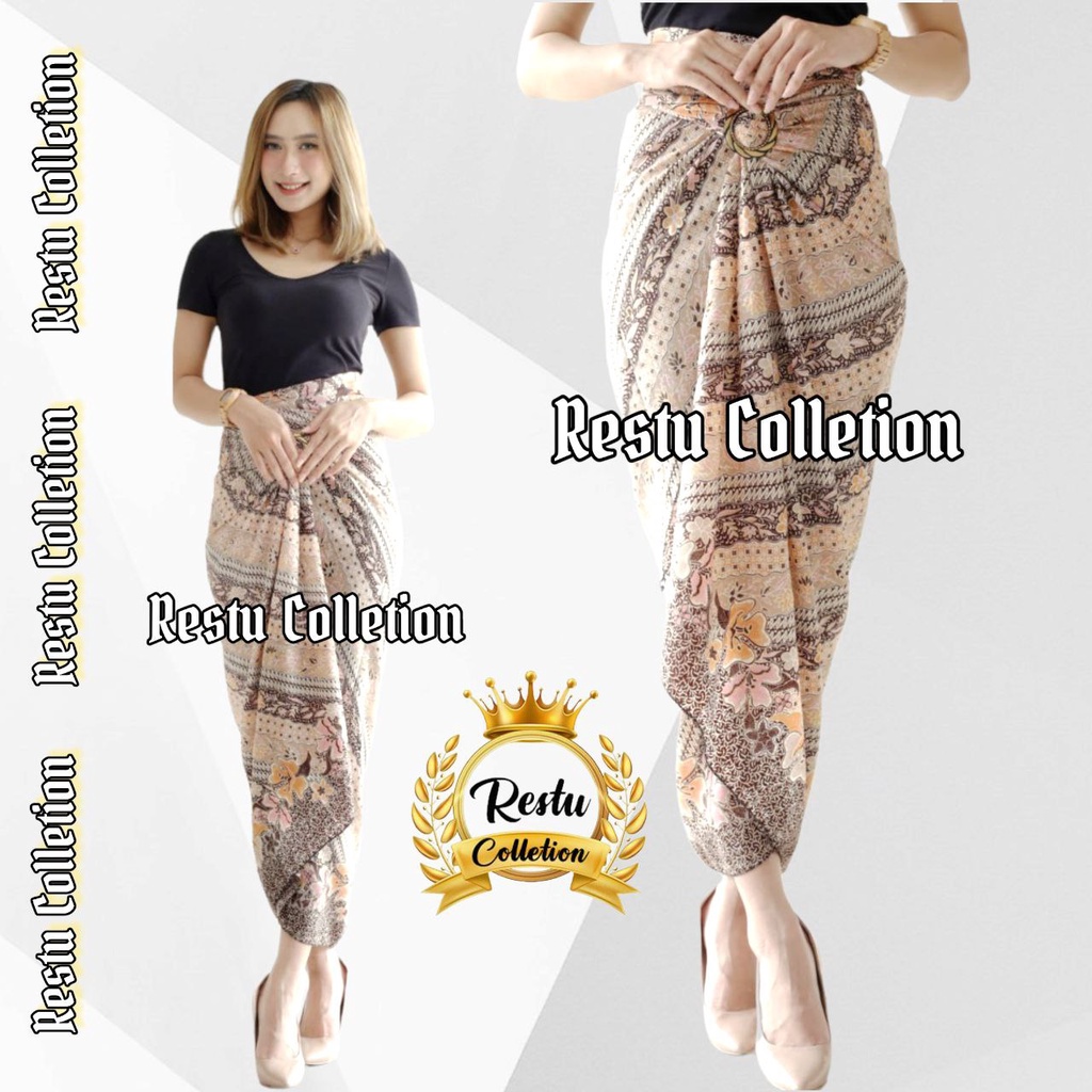 COD Restu Colletion Rok Lilit Songket Serut Batik Bawahan Kebaya Wisuda Kemeja Bloese Kondangan Nikahan Tunangan Wanita Allsize Bahan Satin HQ Premium LARAS SALEM BESTSELLER