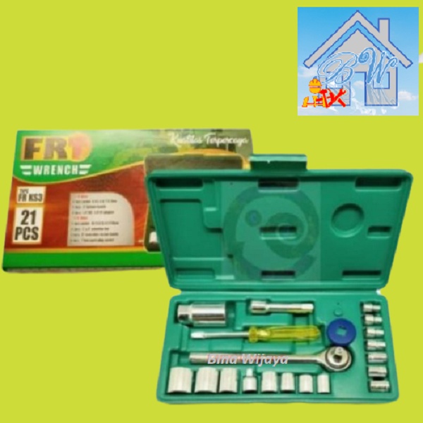 Kunci Sock Set FRT  FR  KS3  21pcs Kunci Sok set Shock wrench FRT