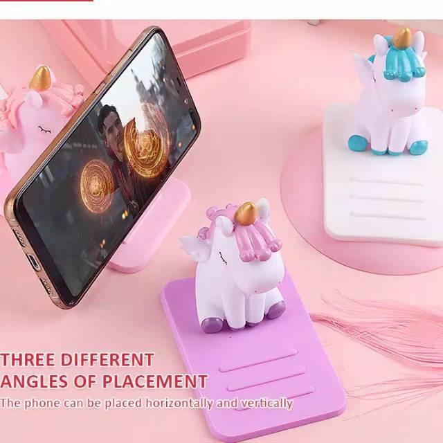 Senderan Aksesoris Hp /holder hp karakter Kuda poni Unicron lucu/tampilan cantik berbahan silicon