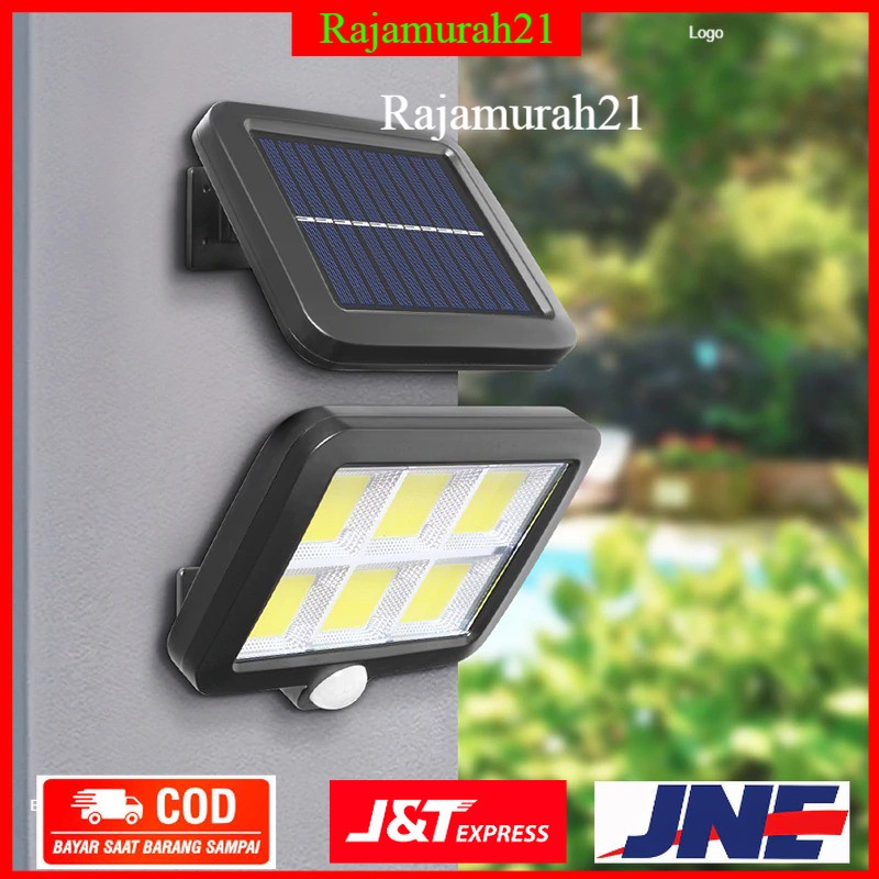 Lampu Hias/Lampu Solar Sensor Gerak Outdoor Waterproof COB 120 LED - Black