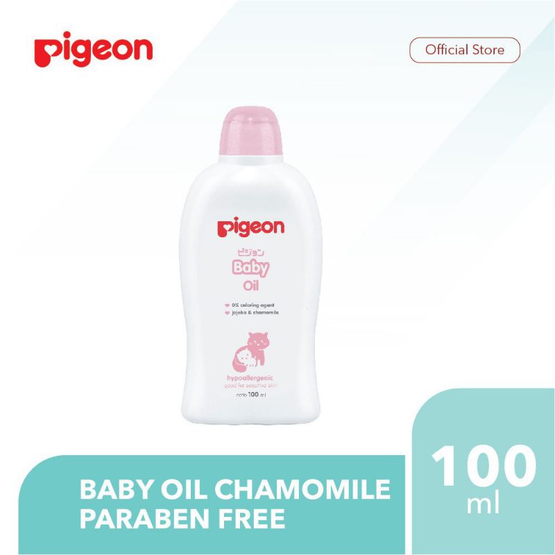 PIGEON Baby Oil Chamomile 100Ml / Baby Oil Bayi Baby Oil ukuran 100 ml