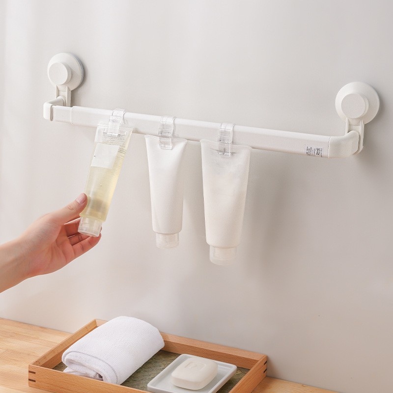 4 Pcs Toothpaste Organizer Rack Hanger / Household Simple Facial Cleanser Hooks Clip for Bathroom