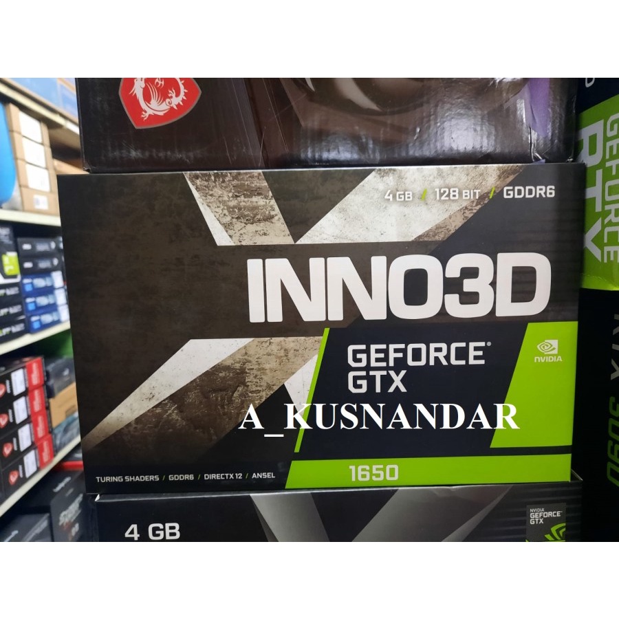 VGA INNO3D GEFORCE GTX 1650 4GB GDDR6 - GTX1650