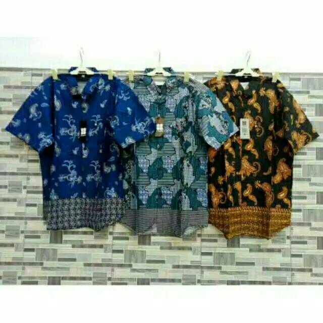  Kemeja  Batik  Pria Lengan Pendek Murah Bahan 70 Rayon  30 