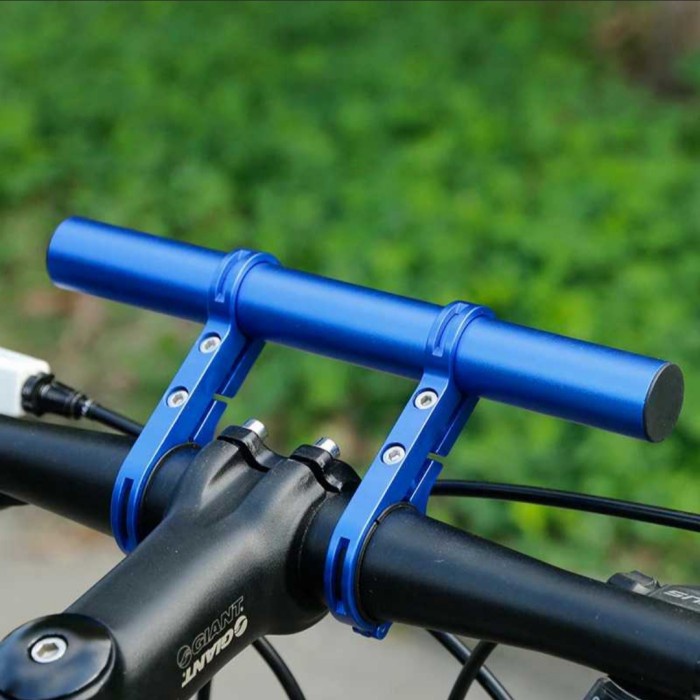 Handlebar extender stang sepeda deemount holder lampu mount alloy 20cm