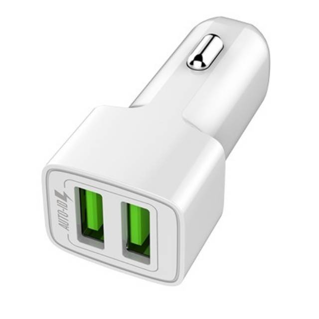 Car charger fast charge EMY 2usb with auto-id free cable micro