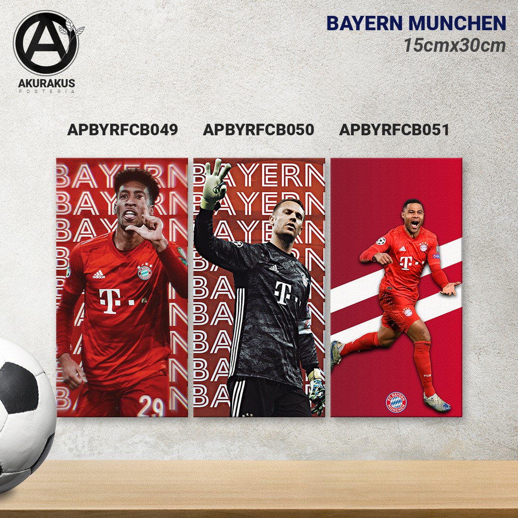 WALL DECOR HIASAN DINDING POSTER BAYERN MUNCHEN FC APBYRFCB049-051