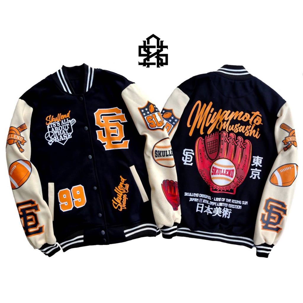 Varsity Miyamoto - Jaket Varsity Baseball Pria Wanita - Varsity Jacket Vintage Baseball Original