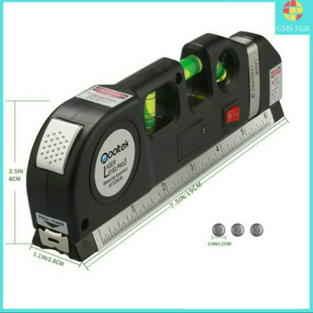 Penggaris Lasser Waterpas Meteran Laser Manual 250Cm