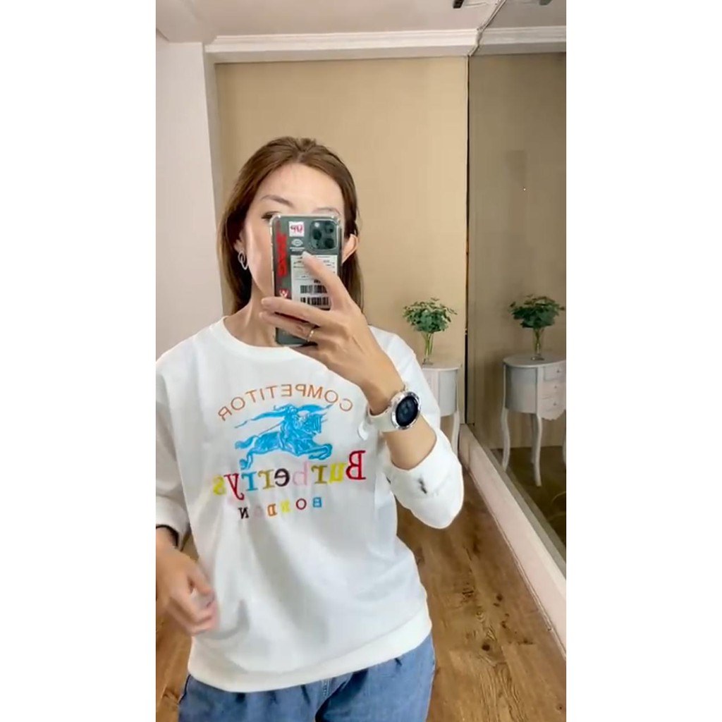 Sweater kaos Burberry Import Kaos Halus