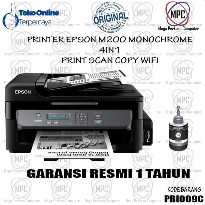 Promo Printer Epson Workforce M200 Mono Print Scan Copy Wifi Hitam Putih Shopee Indonesia