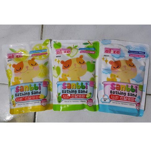 Pasir Mandi Hamster 500 gram sanbi sanbbi Non Aroma Dan Aroma Pasir Wangi