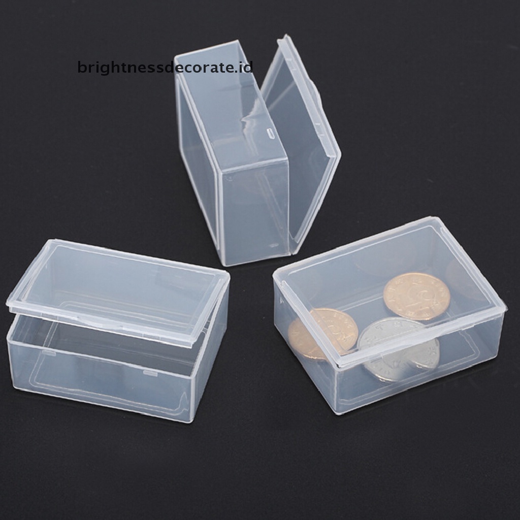 [birth] 5pcs Transparent Plastic Storage Box clear  rectangle Multipurpose display box [ID]