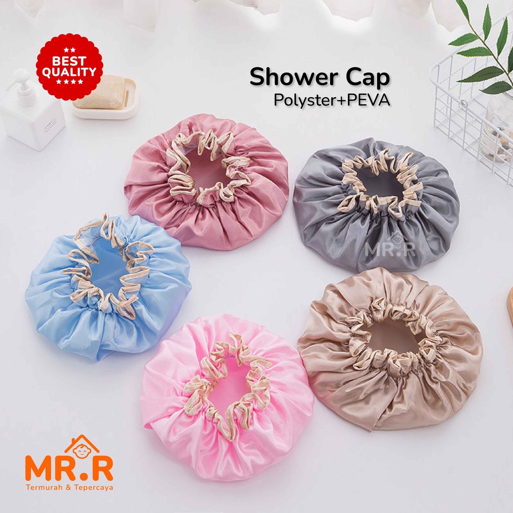 Shower Cap Penutup Kepala Mandi Penutup Rambut Topi Mandi Tutup Kepala Mandi Perlengkapan Mandi