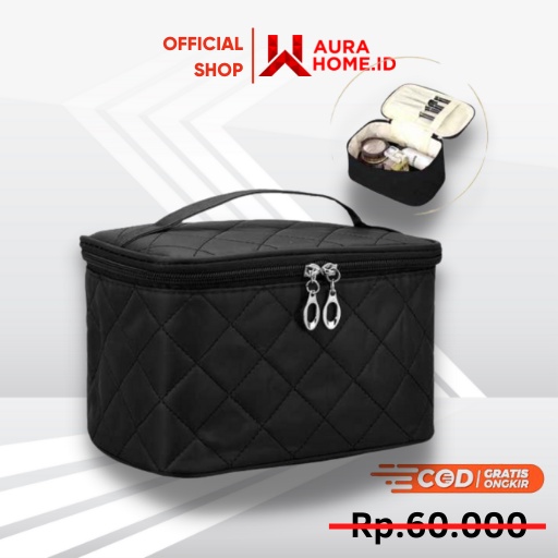Tas Kosmetik Travel Wanita / Tas Box Kotak Wadah Kosmetik Rias Make Up Pengantin Mua Perjalanan Trav