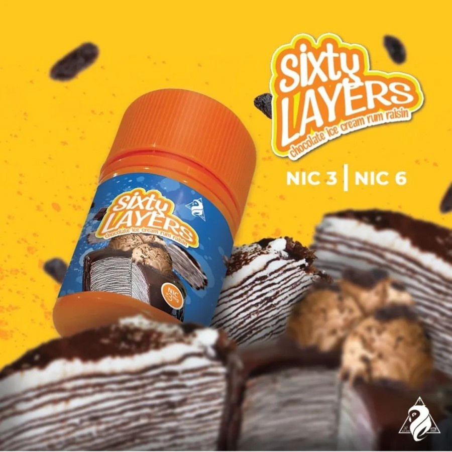 SIXTY LAYERS CHOCOLATE ICE CREAM RUM RAISIN 6MG 60ML