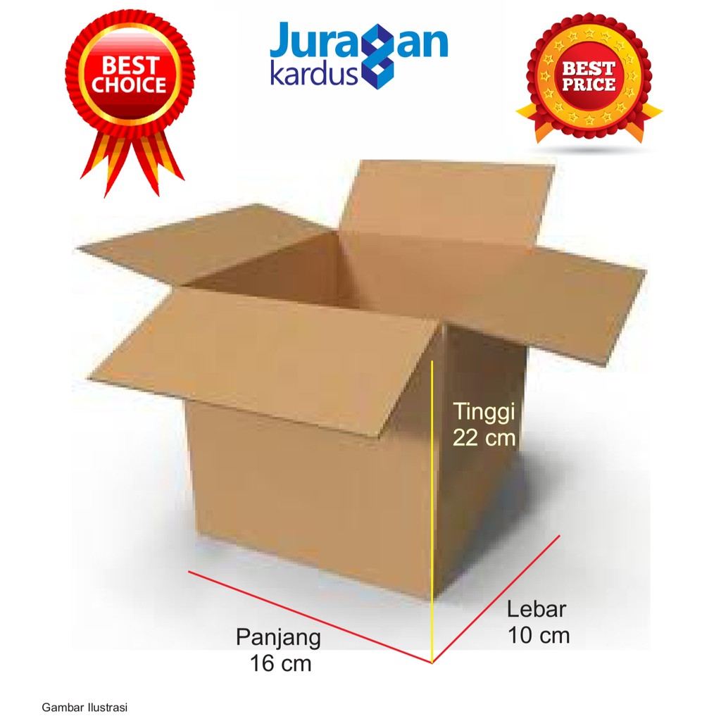 

Kardus Polos 16x10x22 cm