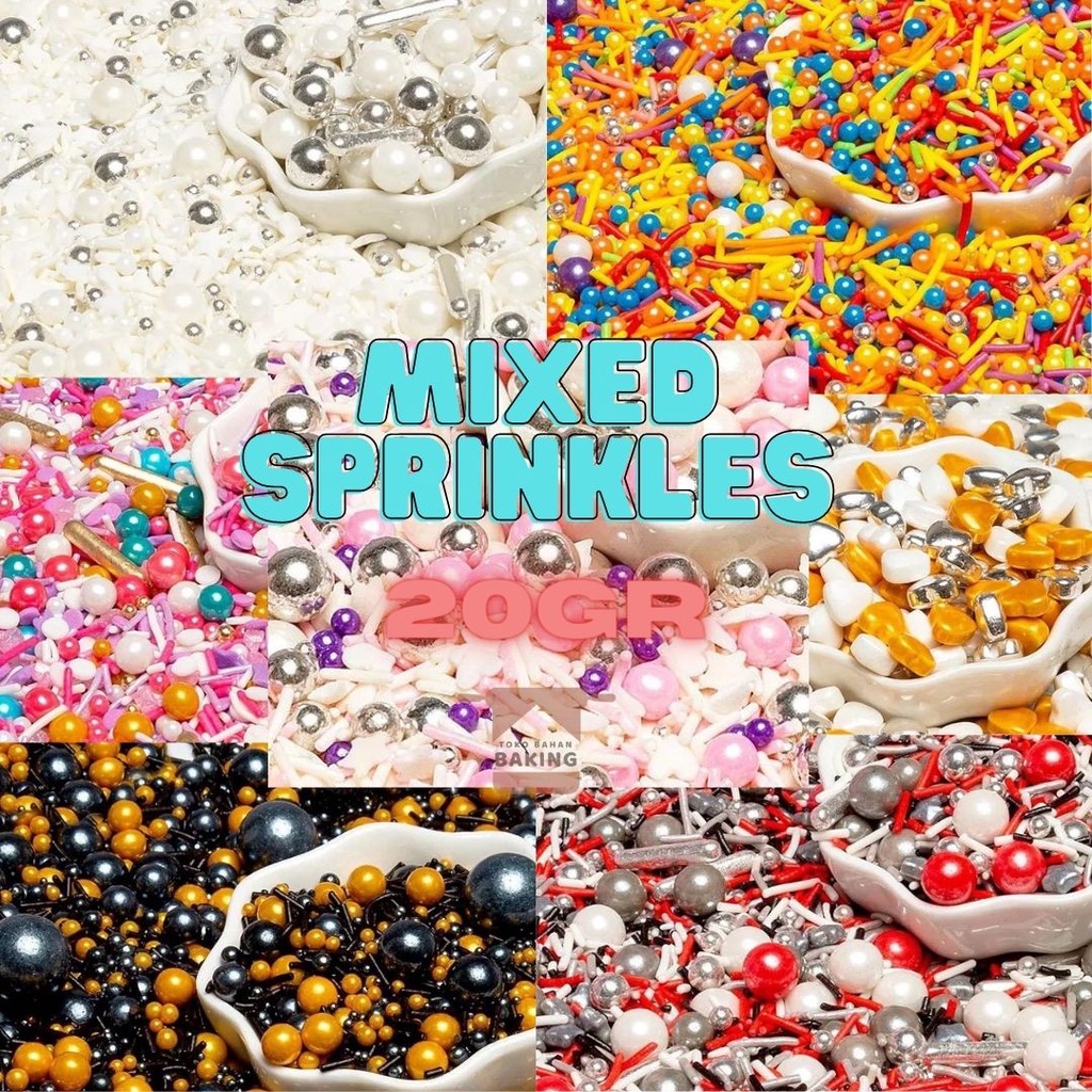 

MIXED SHAPES AND COLORFUL EDIBLE SPRINKLES SIZE 20 GR TRIMIT GULA DEKORASI UNTUK HIASAN KUE ULANG TAHUN