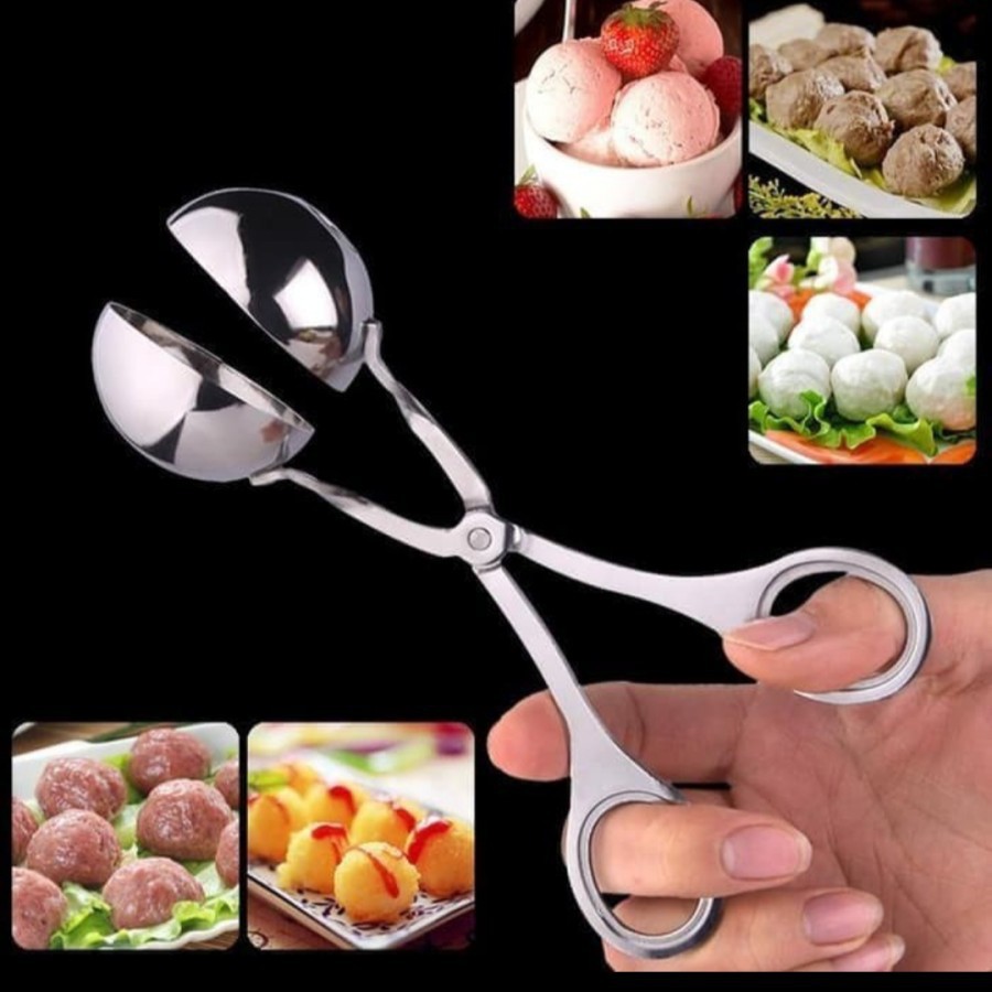 HOVELSHOP Cetakan Bakso Model Gunting Serbaguna Meatball Scoop Stainless