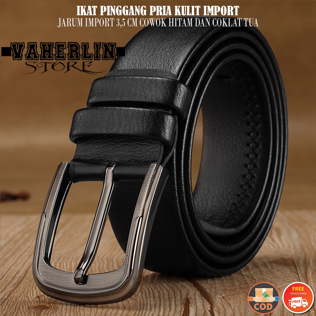 Ikat Pinggang Pria Dewasa Terkini  Gesper Jarum 35 cm Import  Sabuk Pria Terbaru  Ikat Pinggang Pria