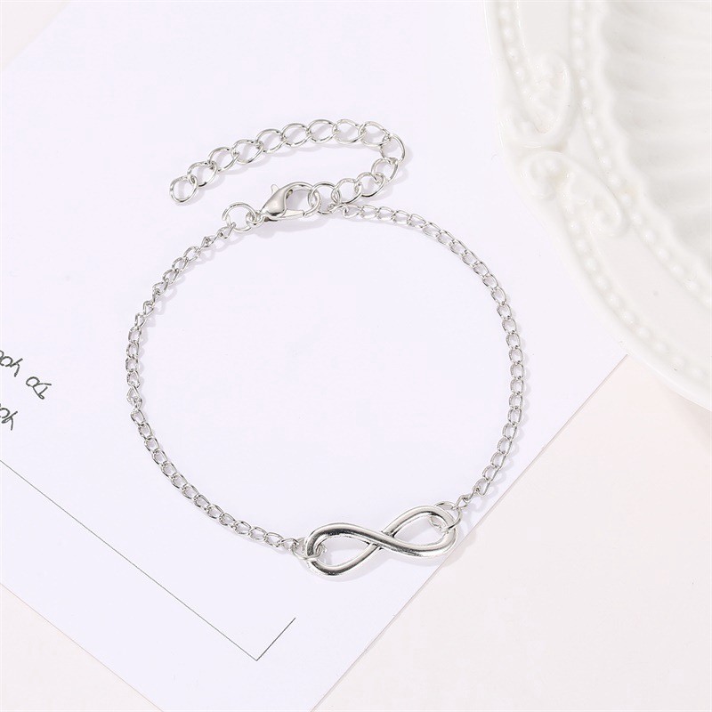 ✅COD Gelang Bangle Wanita Gaya Korea Fashion Nomor 8 Berantai Retro Minimalis Hadiah Gelang Tali-3