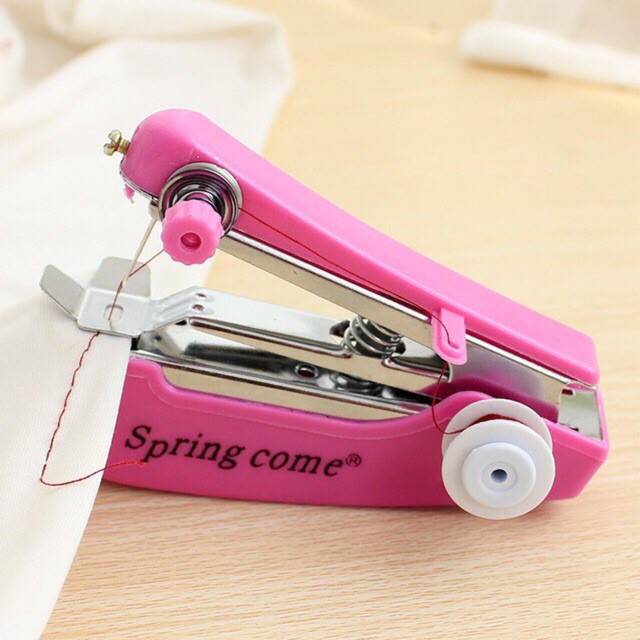 Mesin jahit mini tangan portable spring comel