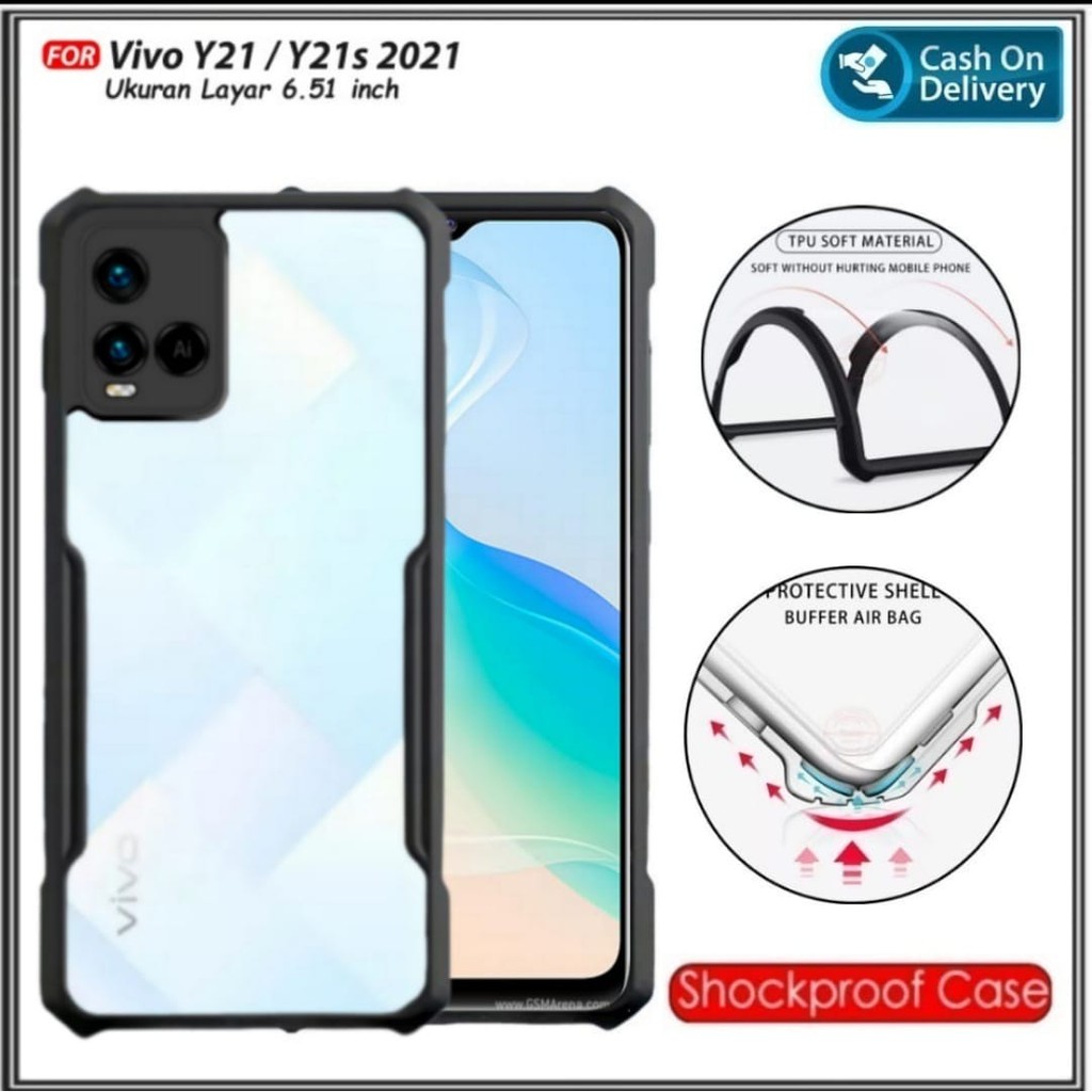 Riyanali_Shop Case Vivo Y21 / Y21s / Y33s / Y21T Soft Hard Fusion Shockprooft