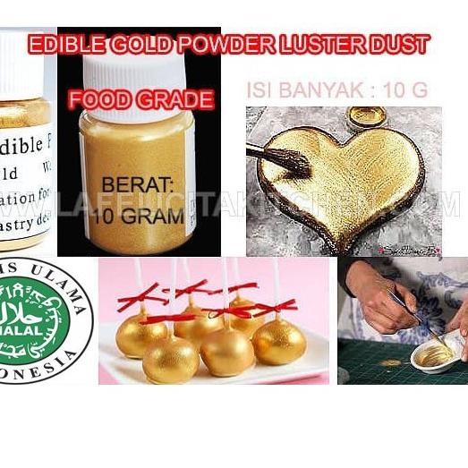 

Update - METALLIC GOLD 2G LUSTRE DUST EMAS EDIBLE COKLAT LUSTER CAKE DIMSUM Fondant coklat bubuk MOONCAKE