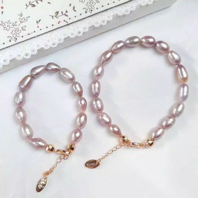 gelang mutiara asli lombok sepasang couple gelang ibu dan anak mutiara tawar