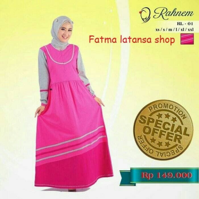 Gamis rahnem couple diskon 15%/gamis kaos/gamis murah/dress/gamis