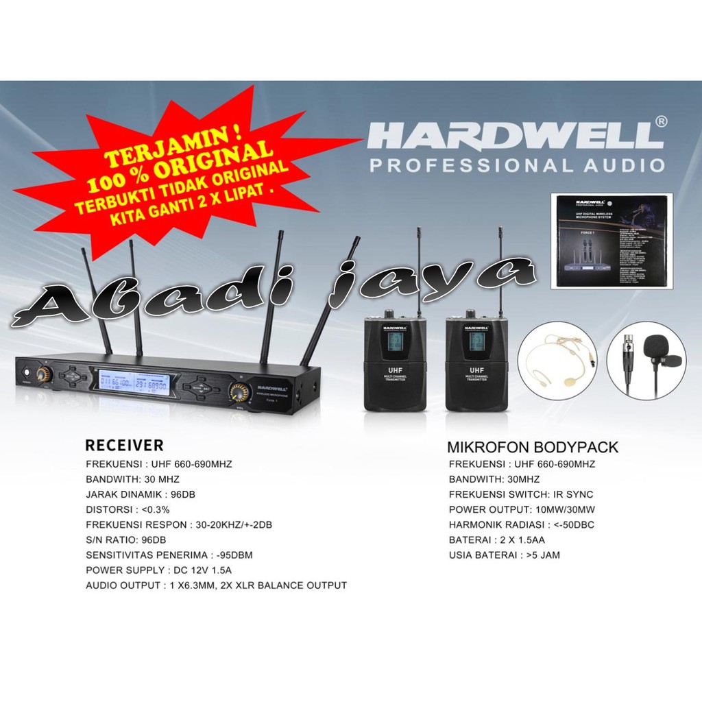 mic wireless HARDWELL FORCE 1 2 mic charger JJHH hardwell force1