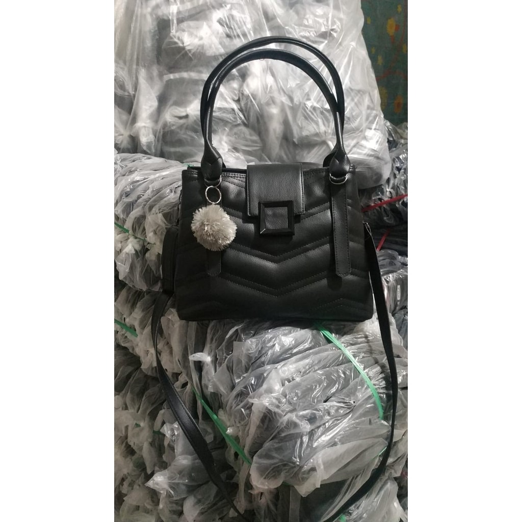 LAGI PROMO HANDBAG IMPORT MOTIF GARIS WANITA TERBARU / TAS TENTENG WANITA 2020 / TAS SELEMPANG KOREA