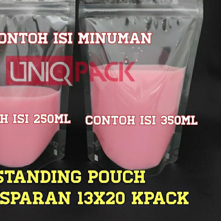 [Anti bocor] Standing Pouch Minuman 250ml - 500ml 13x20 Kpack/ Plastik klip Minuman 100 pcs