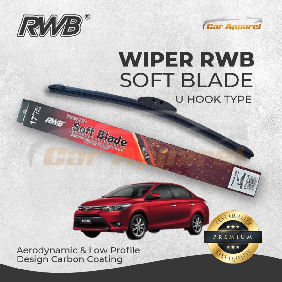 Wiper RWB Soft Vios Gen 3 2014-2021 / Windshield Vios Gen 3 2014-2021